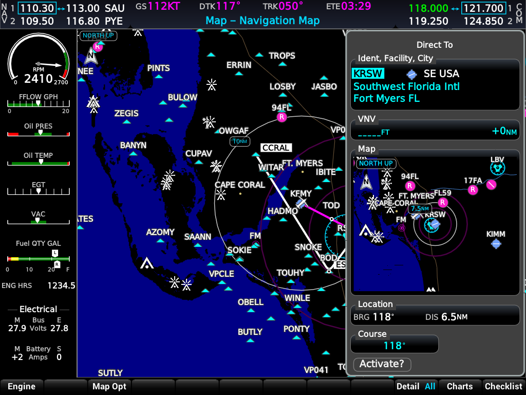 G1000 NXi Direct-To page